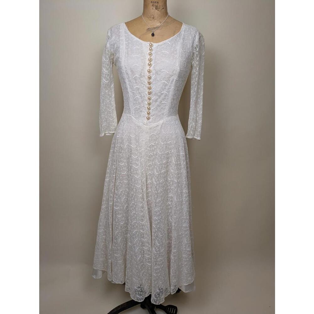 1940's lace wedding dress